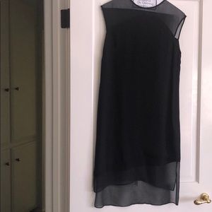 Parker XS Dress in black, top and bottom sheer.